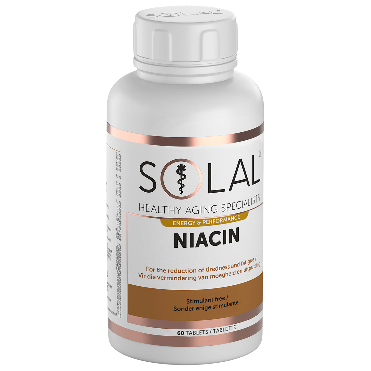 Solal Niacin Vitamin B3 35mg 60 Tablets – Energy & Fatigue Support