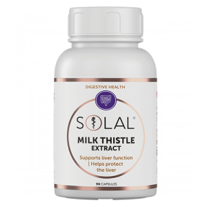 Solal Milk Thistle Extract 90 Capsules – 250mg Silymarin Supplement for Liver & Digestive Support